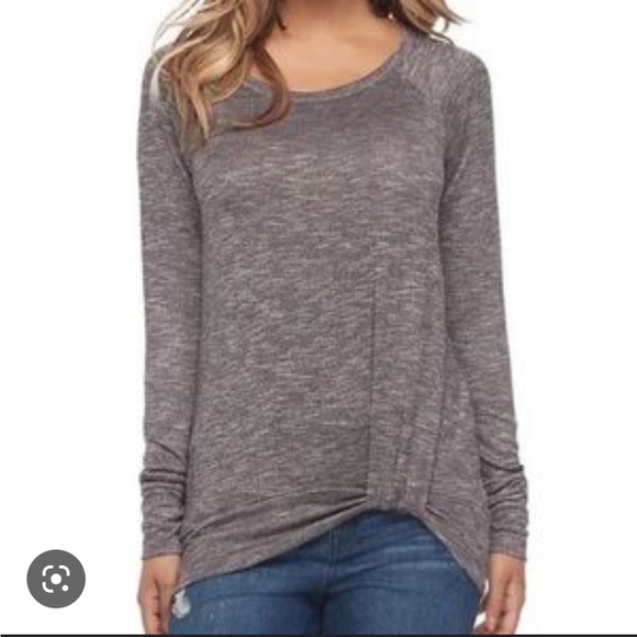 Juicy Couture Tops - Juicy Couture grey long sleeve knot shirt